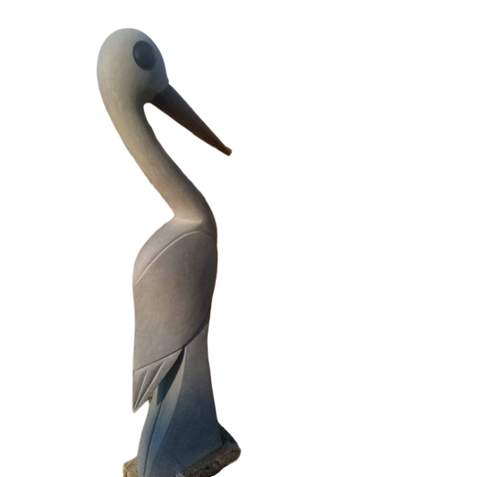 Stork Bird - Stone Sculpture Made of Springstone by Farai Nyakanyanza | Zimbabwe