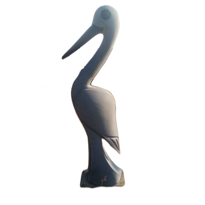 Stork Bird - Stone Sculpture Made of Springstone by Farai Nyakanyanza | Zimbabwe