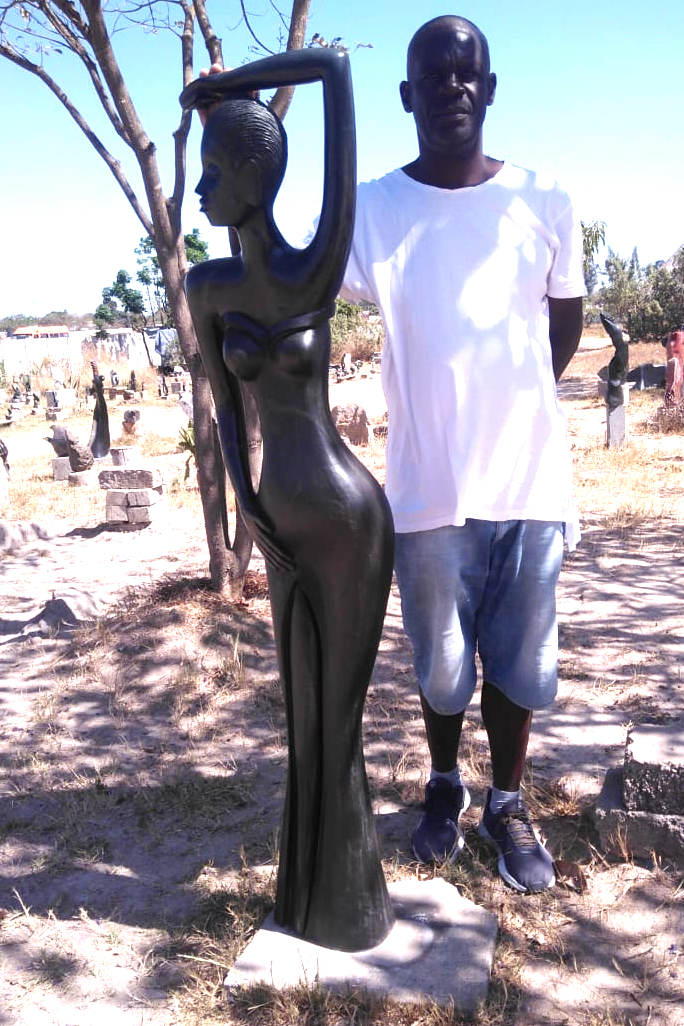 Model - Stone Sculpture Made of Springstone by Sydney Majengwa | Zimbabwe