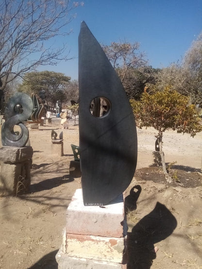 Surprised - Stone Sculpture Made of Springstone by Antony Masamba | Zimbabwe