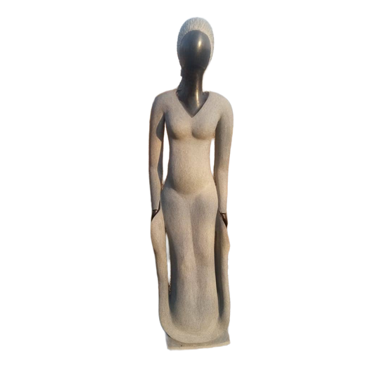 The Model - Stone Sculpture Made of Leopard Rock by Samson Mukohwa | Zimbabwe