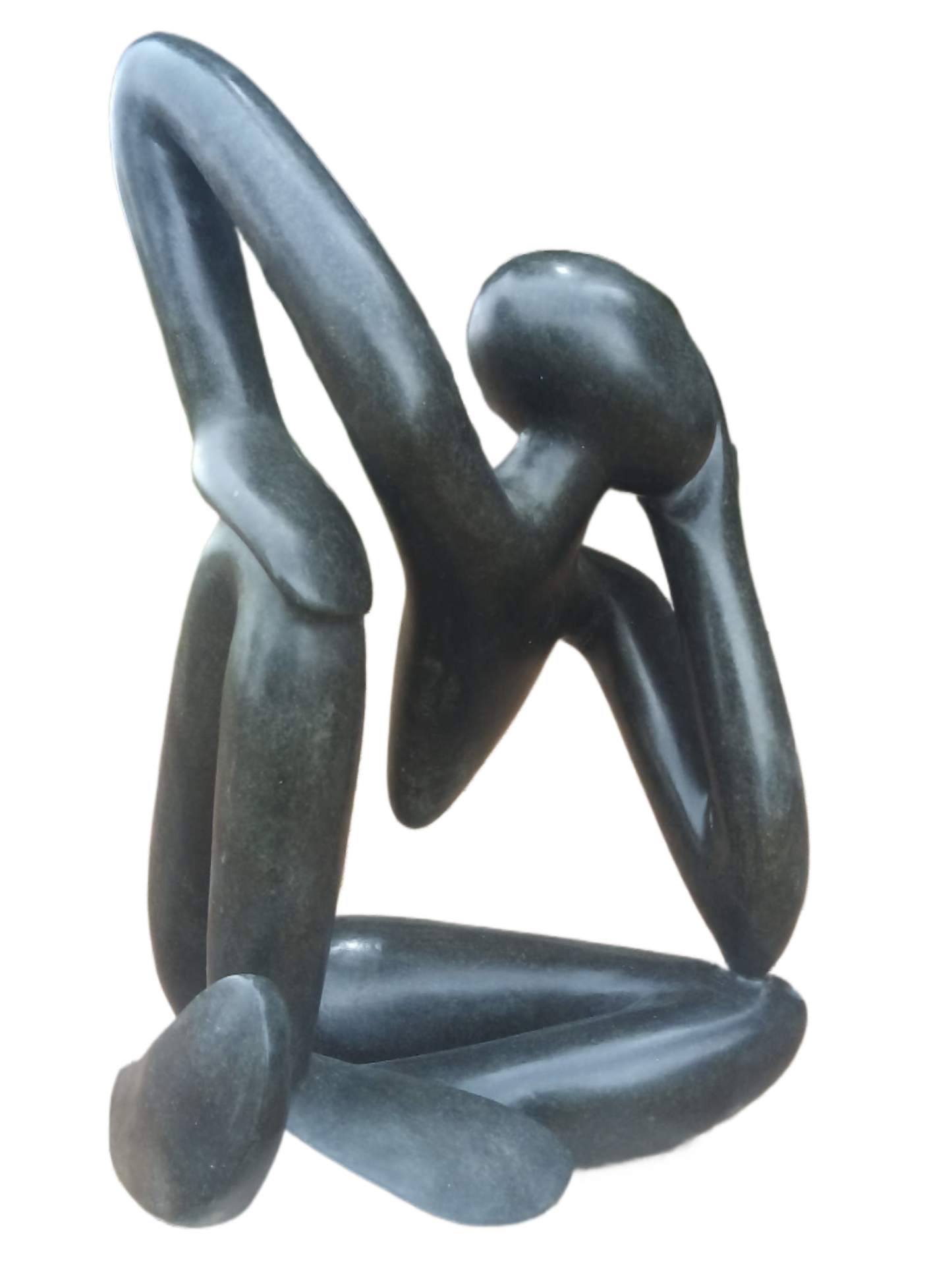 Lost In Thought - Stone Sculpture Made of Springstone by Stephen Chikeya | Zimbabwe