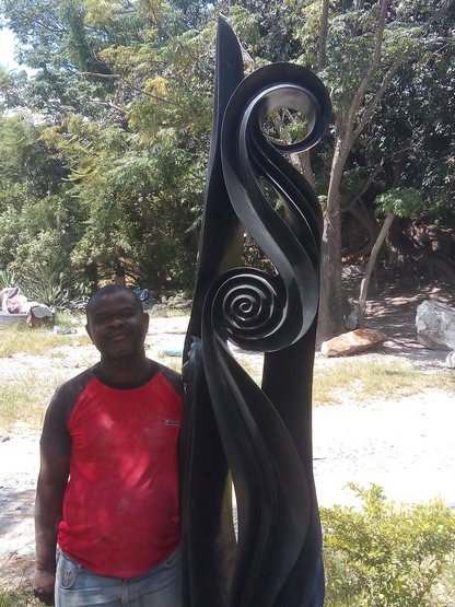 The Way Of Life - Stone Sculpture Made of Springstone by Itai Mupumha | Zimbabwe