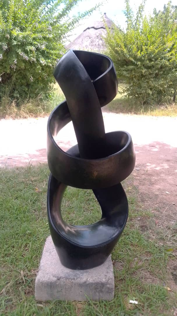 Unbreakable Bond - Stone Sculpture Made of Springstone by Tonderai Sowa| Zimbabwe