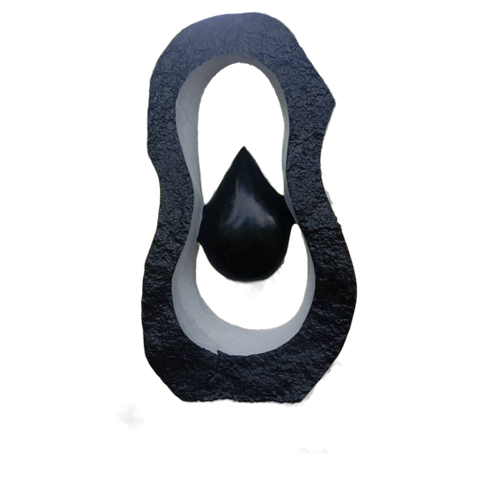 Trapped Moment - Stone Sculpture Made of Springstone by Owen Mlungisi | Zimbabwe