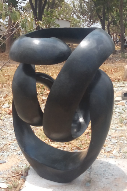 Rising Through Change - Stone Sculpture Made of Springstone by Tonderai Sowa | Zimbabwe