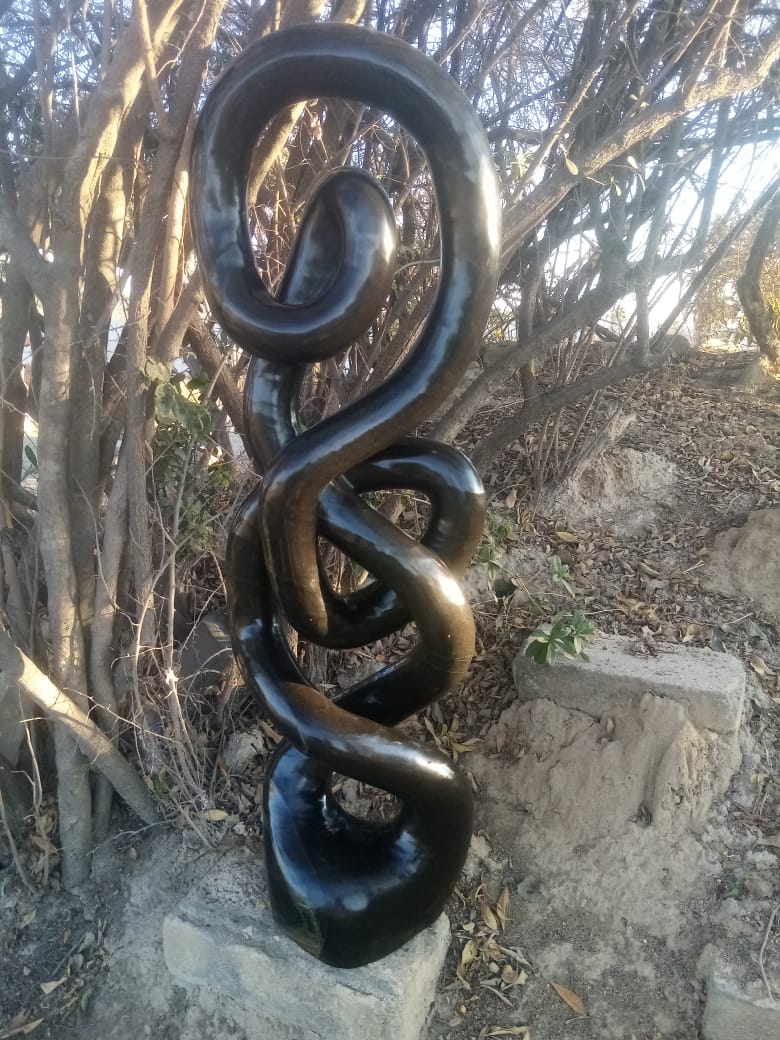 Unforgettable Journey - Stone Sculpture Made of Springstone by Takavira Taruvinga | Zimbabwe