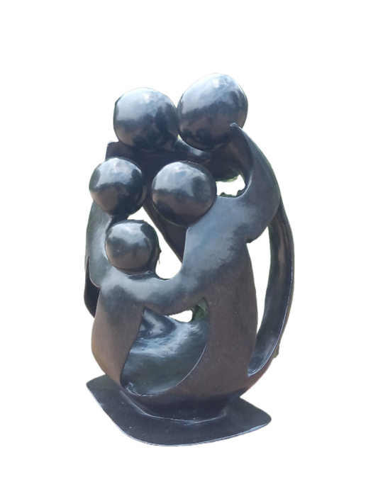 United Family - Stone Sculpture Made of Springstone by Nhota Rienda | Zimbabwe