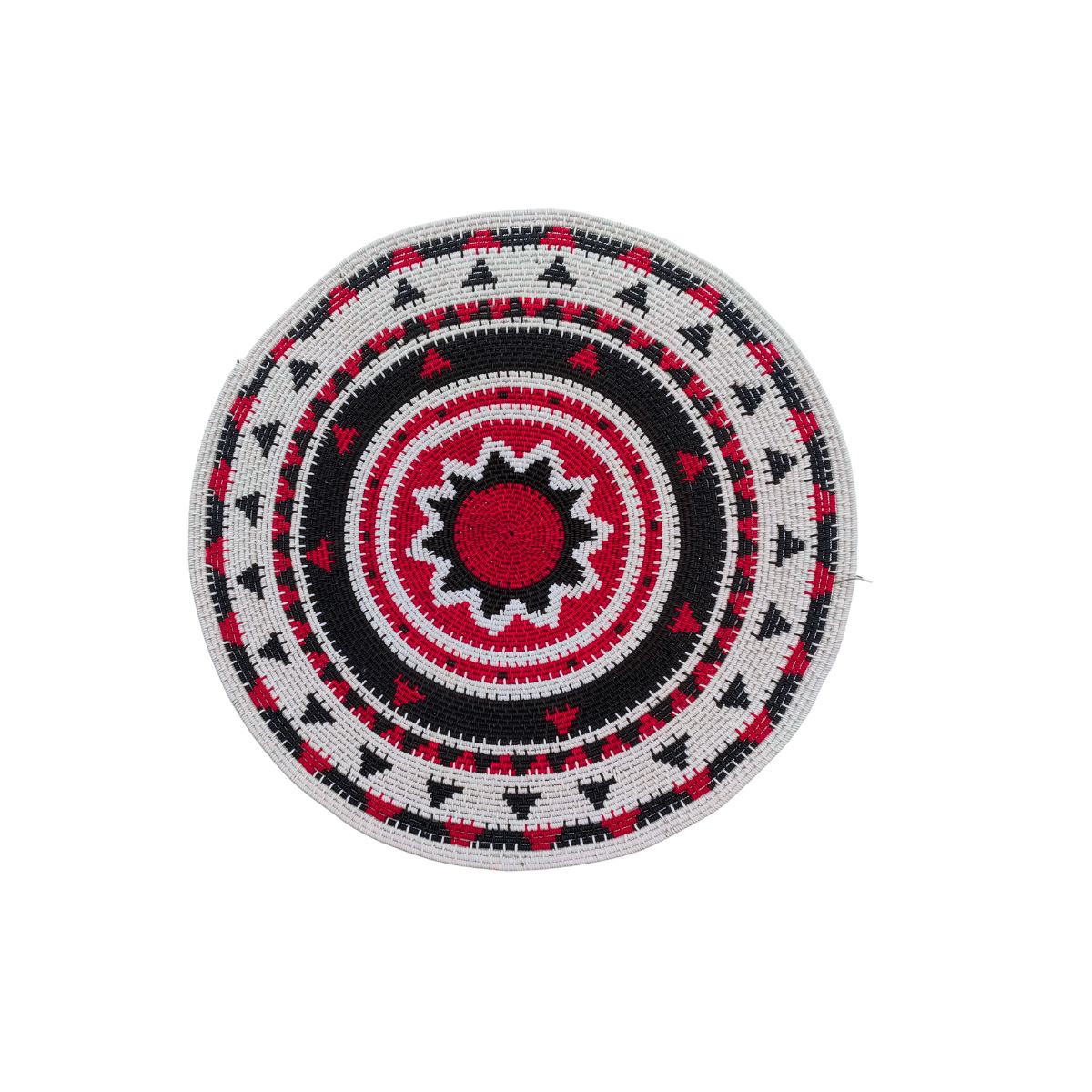 Shallow Hardwire Bowl 31.5cm Black, White And Red Geometric WB0072 | South Africa