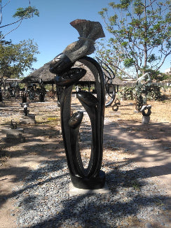 We Are Blessed - Stone Sculpture Made of Springstone by Alfred Mutuke | Zimbabwe