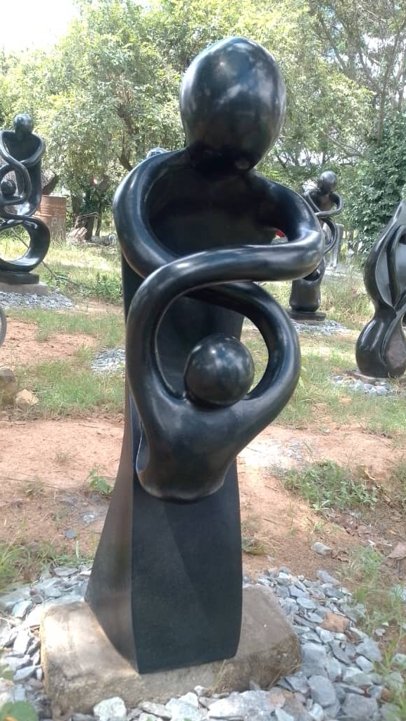 Welcome My Child - Stone Sculpture Made of Springstone by Paul Masvikeni| Zimbabwe