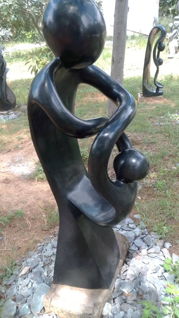 Welcome My Child - Stone Sculpture Made of Springstone by Paul Masvikeni| Zimbabwe