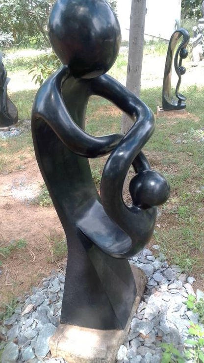 Welcome My Child - Stone Sculpture Made of Springstone by Paul Masvikeni| Zimbabwe