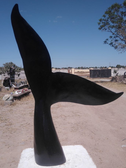 Whale Tail - Stone Sculpture Made of Springstone by Tinashe Chidawu | Zimbabwe