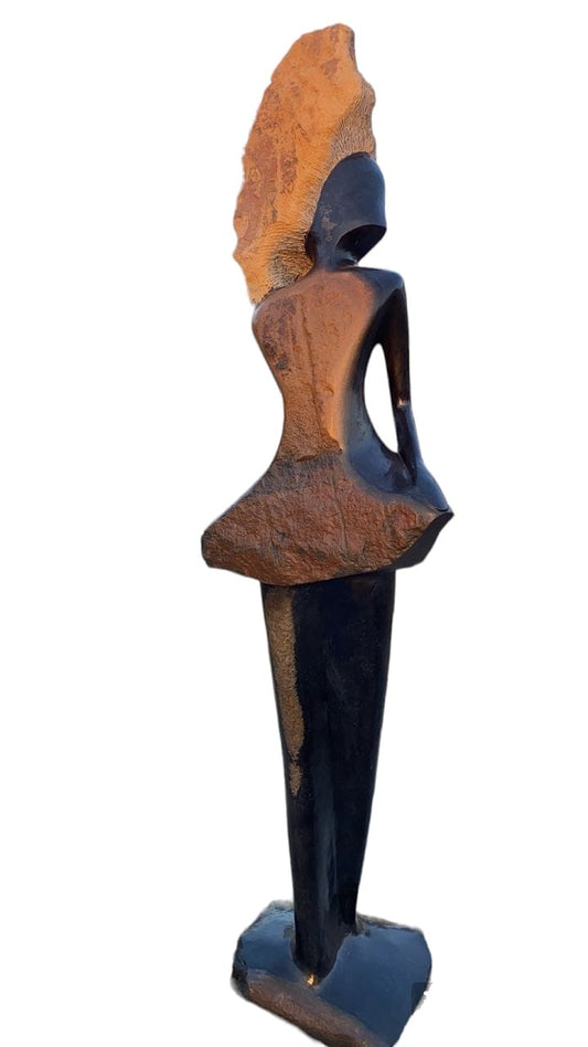 Memories of Love - Stone Sculpture Made of Springstone by Tendai Rukodzi | Zimbabwe