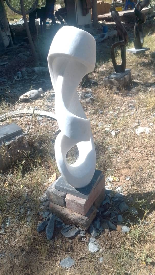 Whirlwind - Stone Sculpture Made of Dolomite by Marshall Mangwere | Zimbabwe