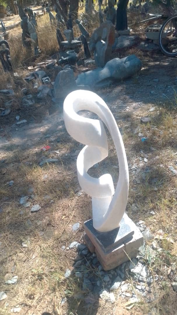 Whirlwind - Stone Sculpture Made of Dolomite by Marshall Mangwere | Zimbabwe
