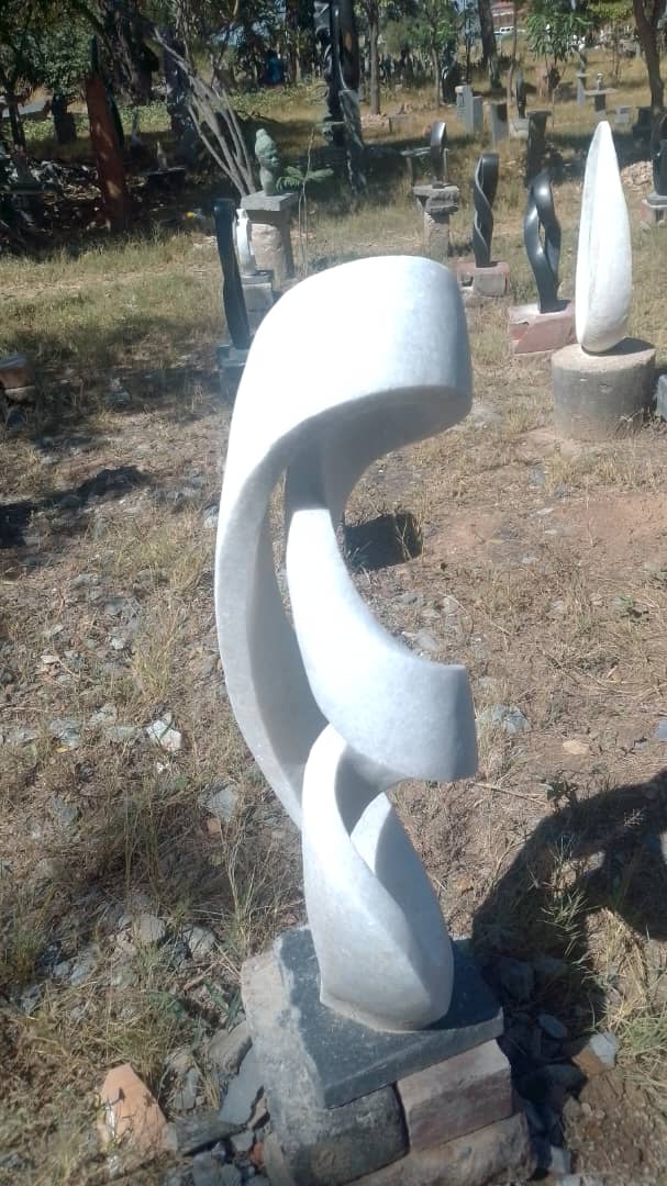 Whirlwind - Stone Sculpture Made of Dolomite by Marshall Mangwere | Zimbabwe