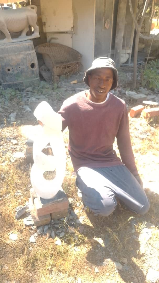 Whirlwind - Stone Sculpture Made of Dolomite by Marshall Mangwere | Zimbabwe