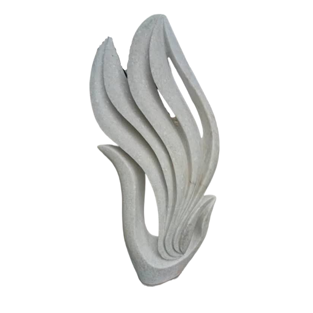 White Flame - Stone Sculpture Made of Dolomite by Owen Mlungisi | Zimbabwe