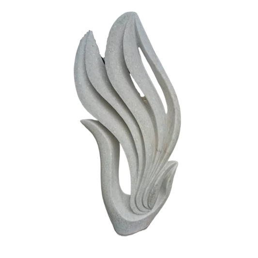 White Flame - Stone Sculpture Made of Dolomite by Owen Mlungisi | Zimbabwe