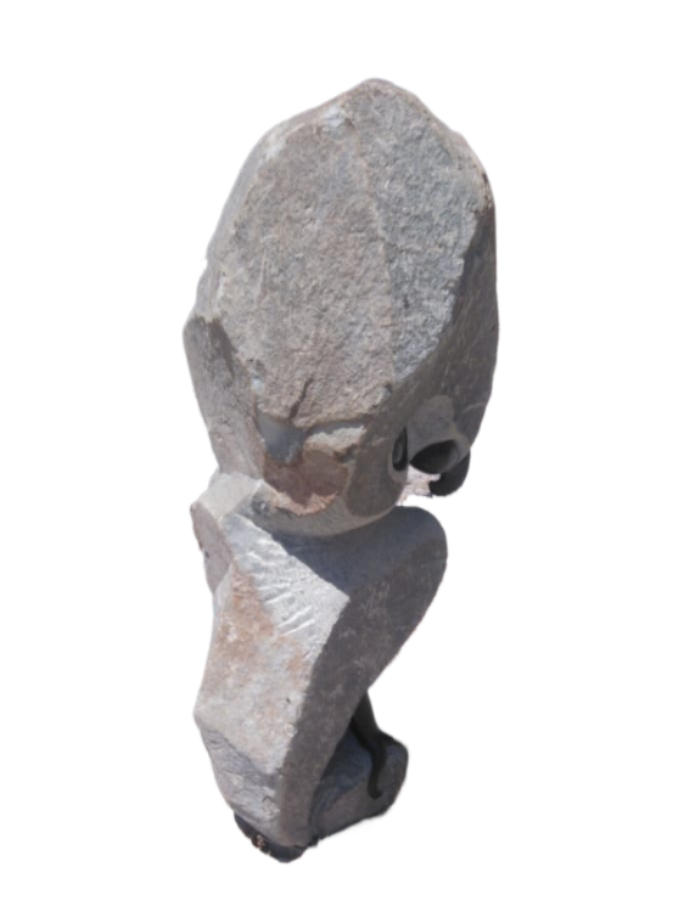 Wise Owl - Stone Sculpture Made of Opal Stone by Taurai E Mupaso | Zimbabwe