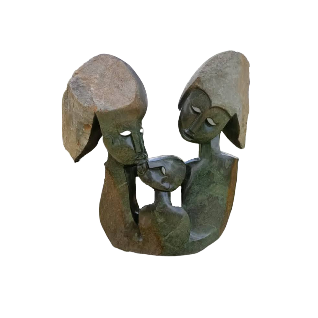 First Born Child - Stone Sculpture Made of Cobalt Stone by Andamio Chihota | Zimbabwe