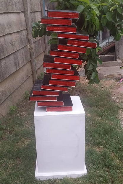 Balanced Word - Made of Cardbox, Wood & Acrylic Paint by Given Sitandi | Zimbabwe