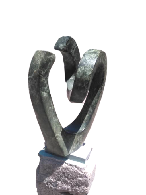 Meeting Point - Stone Sculpture Made of Opal Stone by Blessing Mitorozo | Zimbabwe