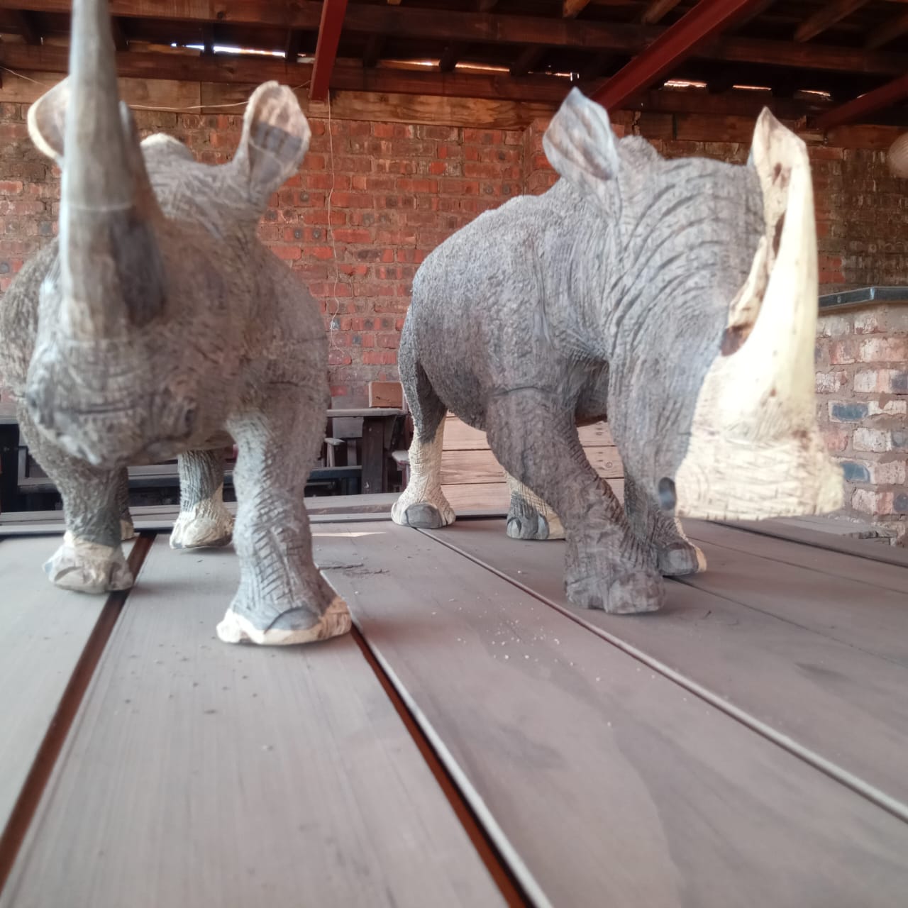 Rhino Carvings Collection : Carved from Ironwood by Killian Torovasei | Zimbabwe