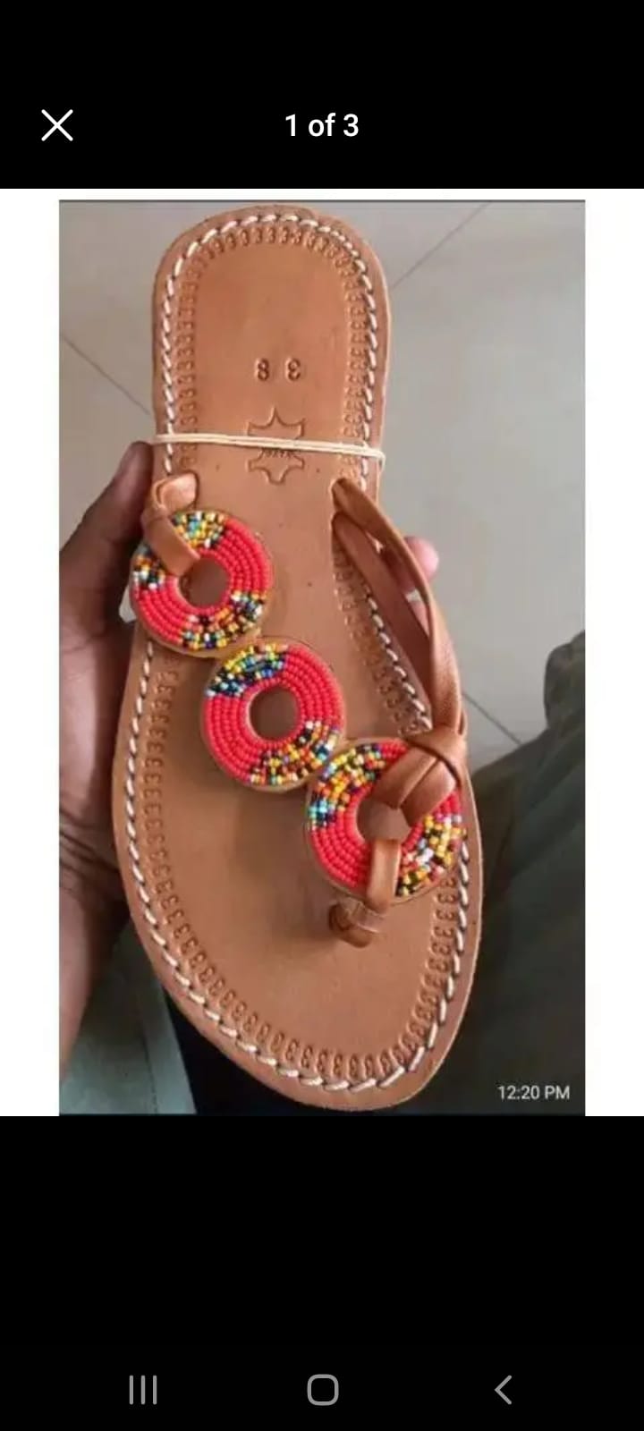 Beaded Maasai Sandals for Ladies  by Fred Anchao | Kenya