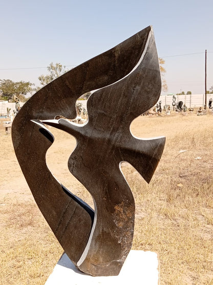 Visible Shadow - Stone Sculpture Made of Springstone by Remember Matafi | Zimbabwe