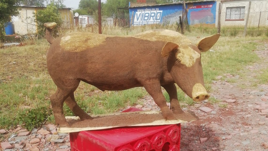 Pig :  Carved from Ironwood by Killian Torovasei | Zimbabwe