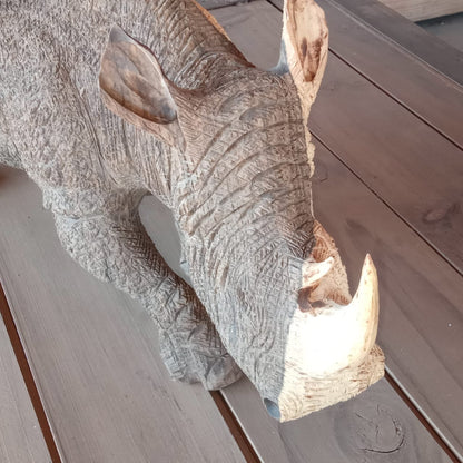 Rhino Carvings Collection : Carved from Ironwood by Killian Torovasei | Zimbabwe