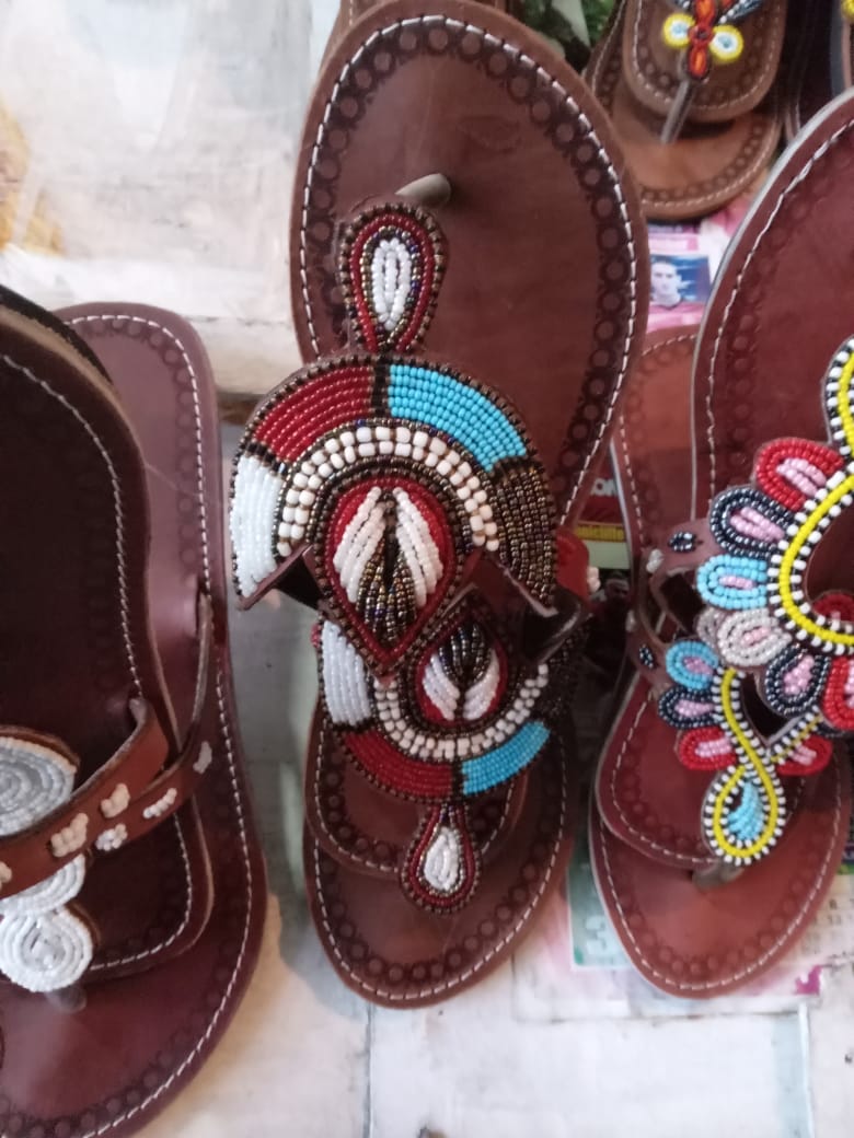 Beaded Maasai Sandals for Ladies  by Fred Anchao | Kenya