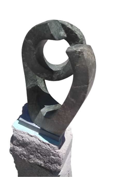 Meeting Point - Stone Sculpture Made of Opal Stone by Blessing Mitorozo | Zimbabwe