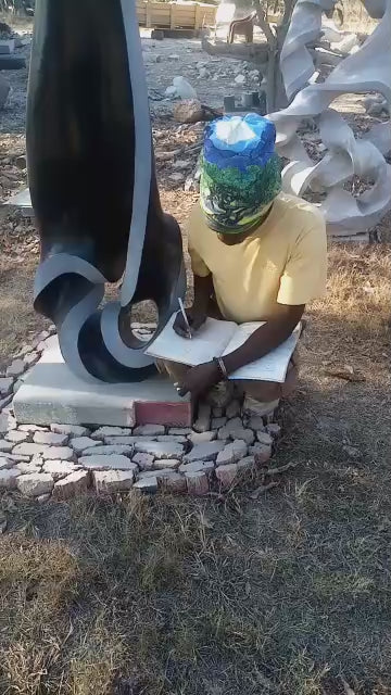 Germination - Stone Sculpture Made of Springstone by Davis Sibanda | Zimbabwe