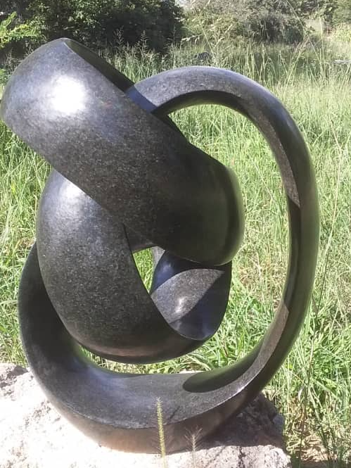 Everlasting Bond - Stone Sculpture Made of Springstone by Tonderai Sowa | Zimbabwe