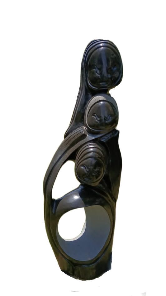 Sisters of My Heart - Springstone Sculpture by Chemedu Jemali | Zimbabwe