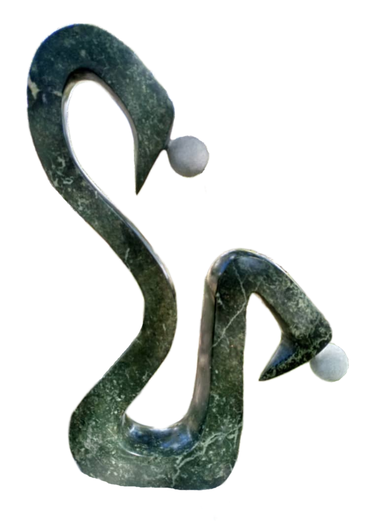 Dancing to the Rhythm - Opal Stone Sculpture by Graham Rugoyi | Zimbabwe