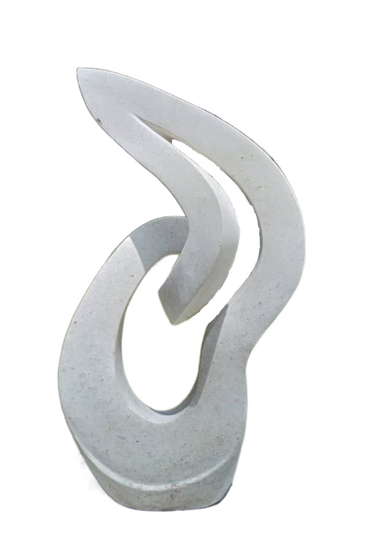 Endless Life - White Opal Stone Sculpture by Elvis Mamvura | Zimbabwe