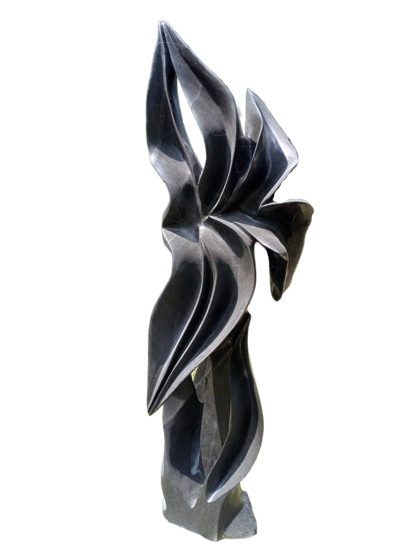 My Exotic Flower - Springstone Sculpture by Richard Mupumha | Zimbabwe