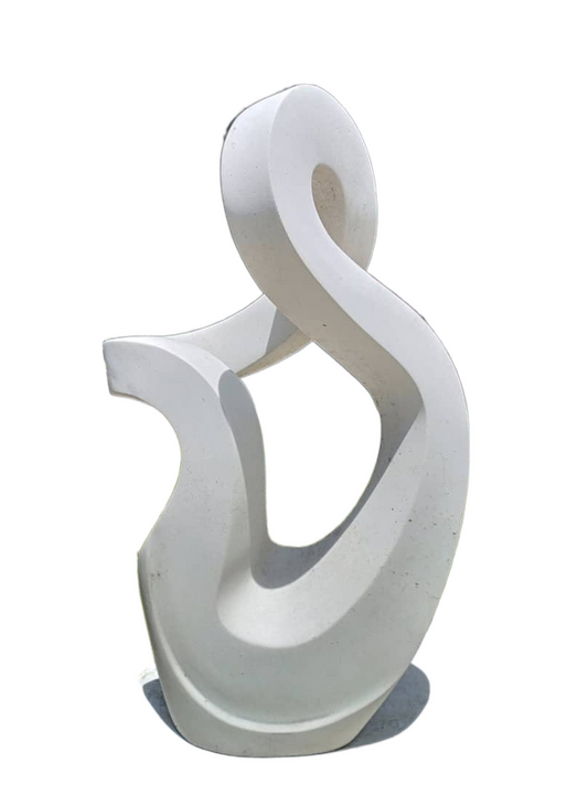 Wedding Dance - White Opal Stone Sculpture by Elvis Mamvura | Zimbabwe